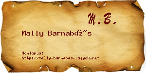 Mally Barnabás névjegykártya